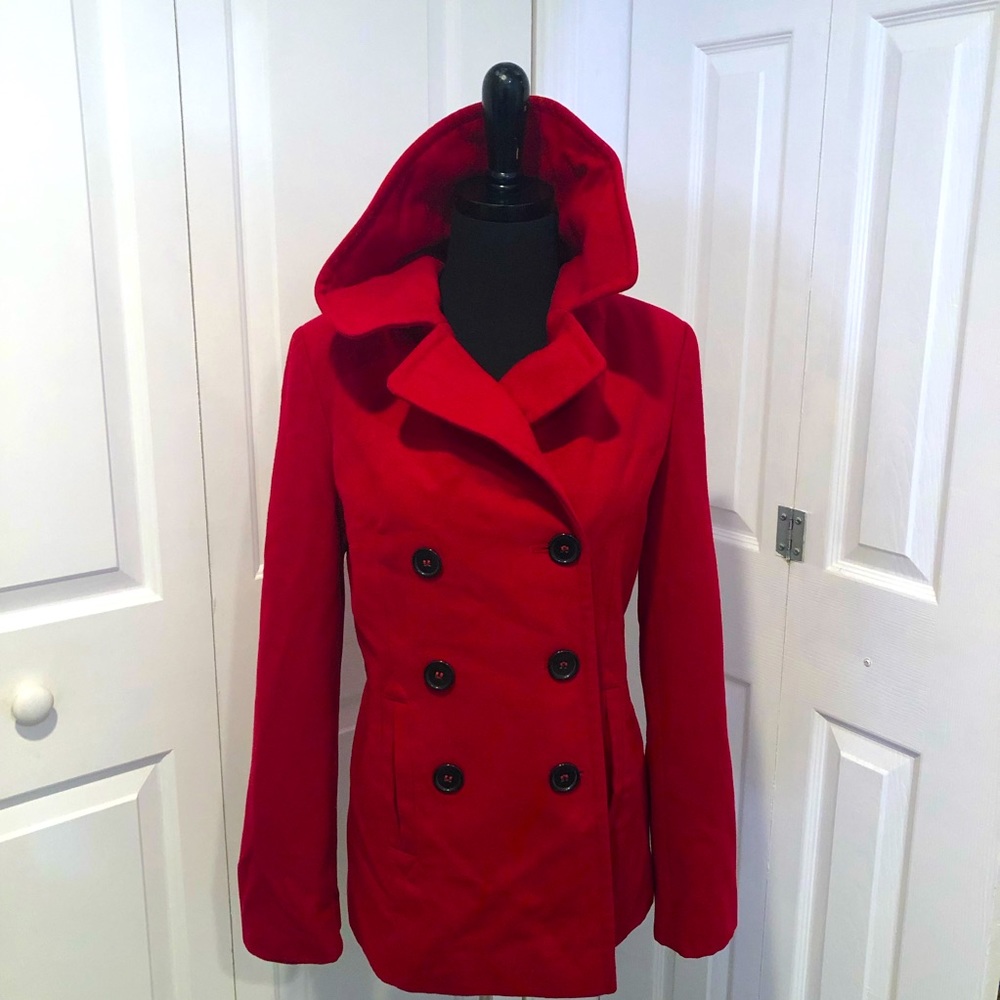 Tommy Hilfiger Women’s Peacoat on Red- Size XSmall